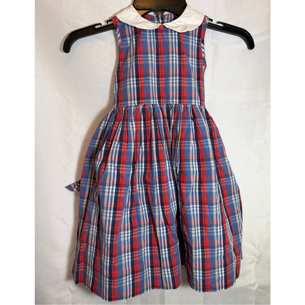 Pennymeade Collection Sagamore Hill Cotton Plaid Girls Boutique Dress Size 5